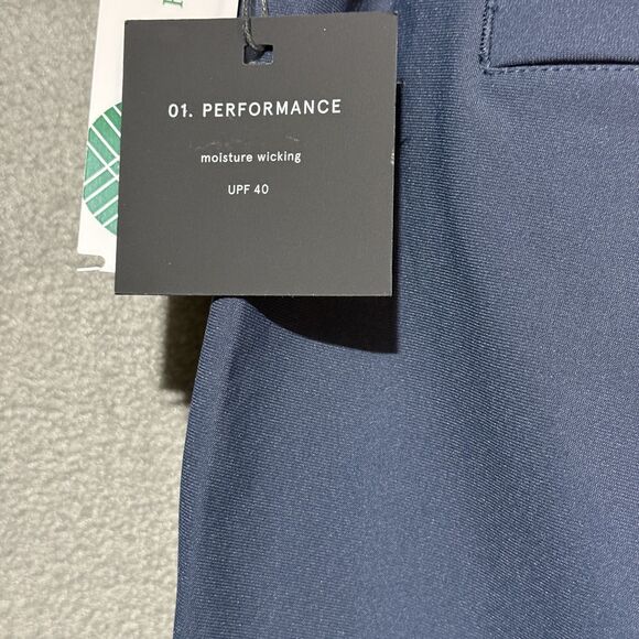 01.Algo WarpTech Performance Commuter Pants NWT Navy Blue - Men's L - 36W x 31L - Picture 5 of 10